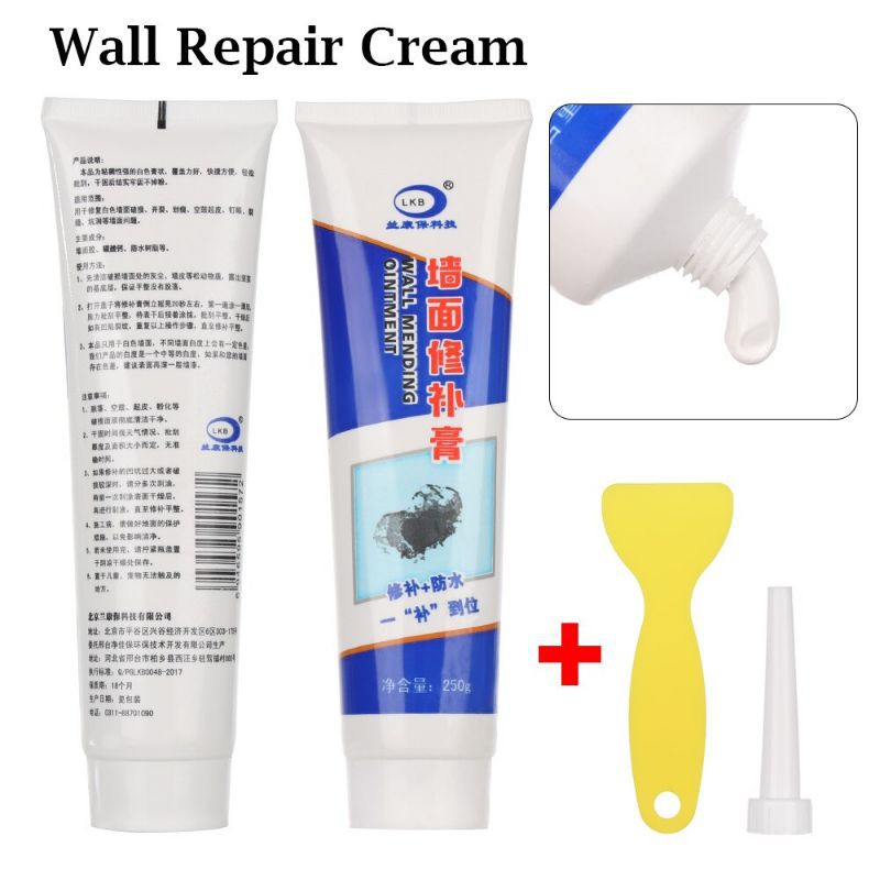 【ANTI AIR】BOTOL BIRU ! 250G Cream Dempul Dinding Cream Repair Cream Dinding Wall mending ointment