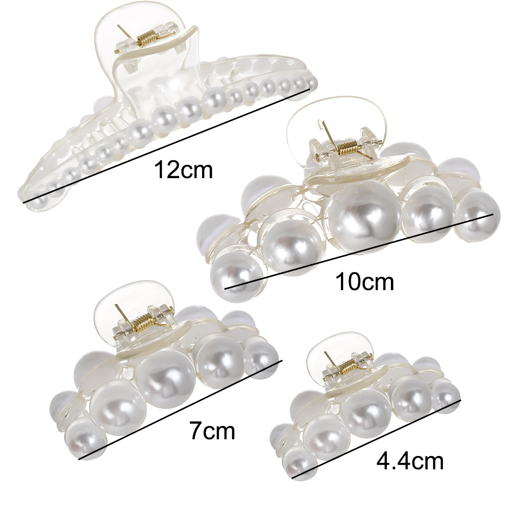 Fashion pearl clip elastic rubber band set women hair accessories classic headdress