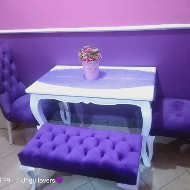 [ Gudekor ] Table Runner Taplak Meja Ungu Daun Pisang Dekorasi Rumah Ungu Lovers