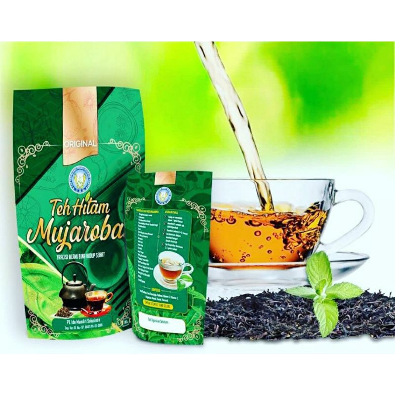 Teh Hitam Mujarobat Herbal Asli 45 gram Banyak Khasiat
