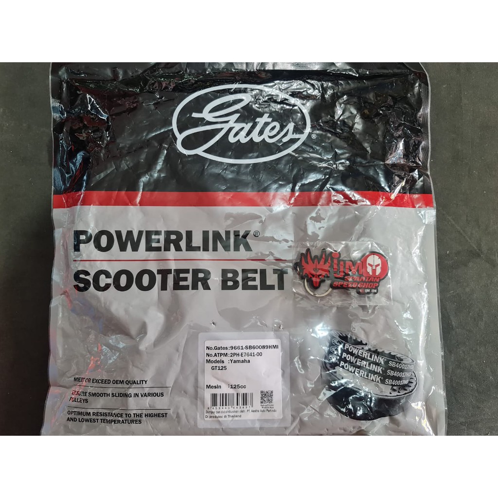 VAN BELT V BELT GT125/MIO M3 ASLI ORI GATES 2PH