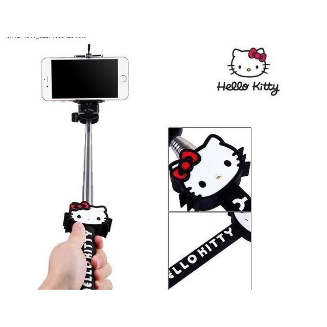 MONOPOD JEPIT CARTOON TONGSIS KARAKTER HELLO KITTY TANPA KABEL