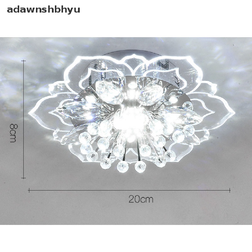 Adawnshbhyu 20cm 9W Modern Crystal LED Fitting Lampu Plafon Lorong Lampu Gantung Chandelier