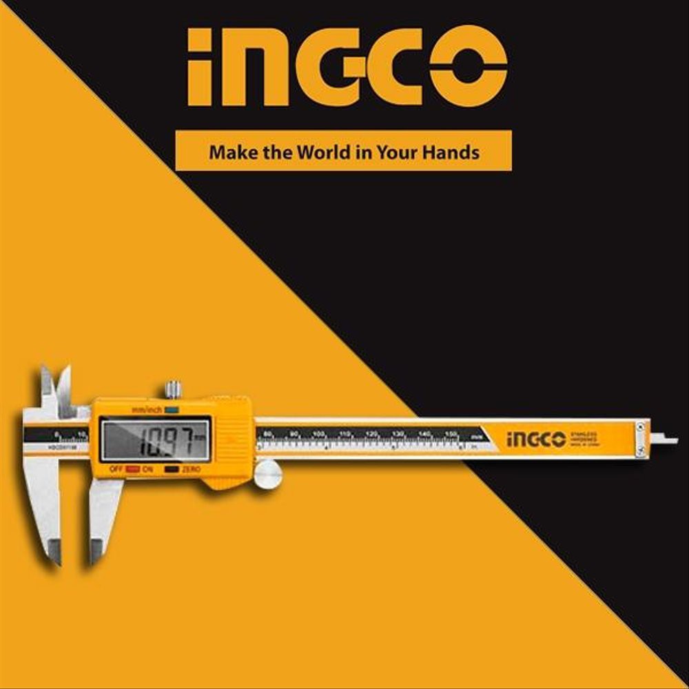 digital caliper INGCO stainless steel - sigmat digital 6 inch - s