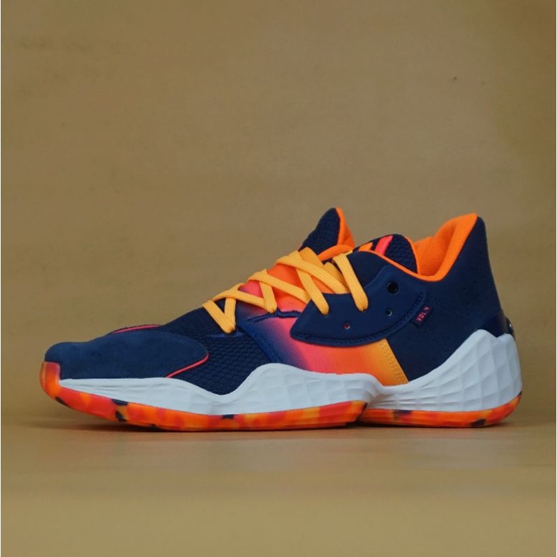 Sepatu Basket Adidas Harden Vol.4 GCA Orange / Navy Original BNIB (FX9202)