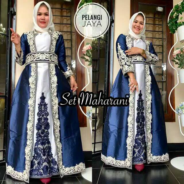 Baju mewah gamis abaya set Maharani original Pelangi Jaya