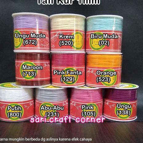 [DISCOUNT KHR92] Per ROL - Tali Giok Kur 1mm - Tali Simpul HP Macrame - Knot Cord Serba Murah