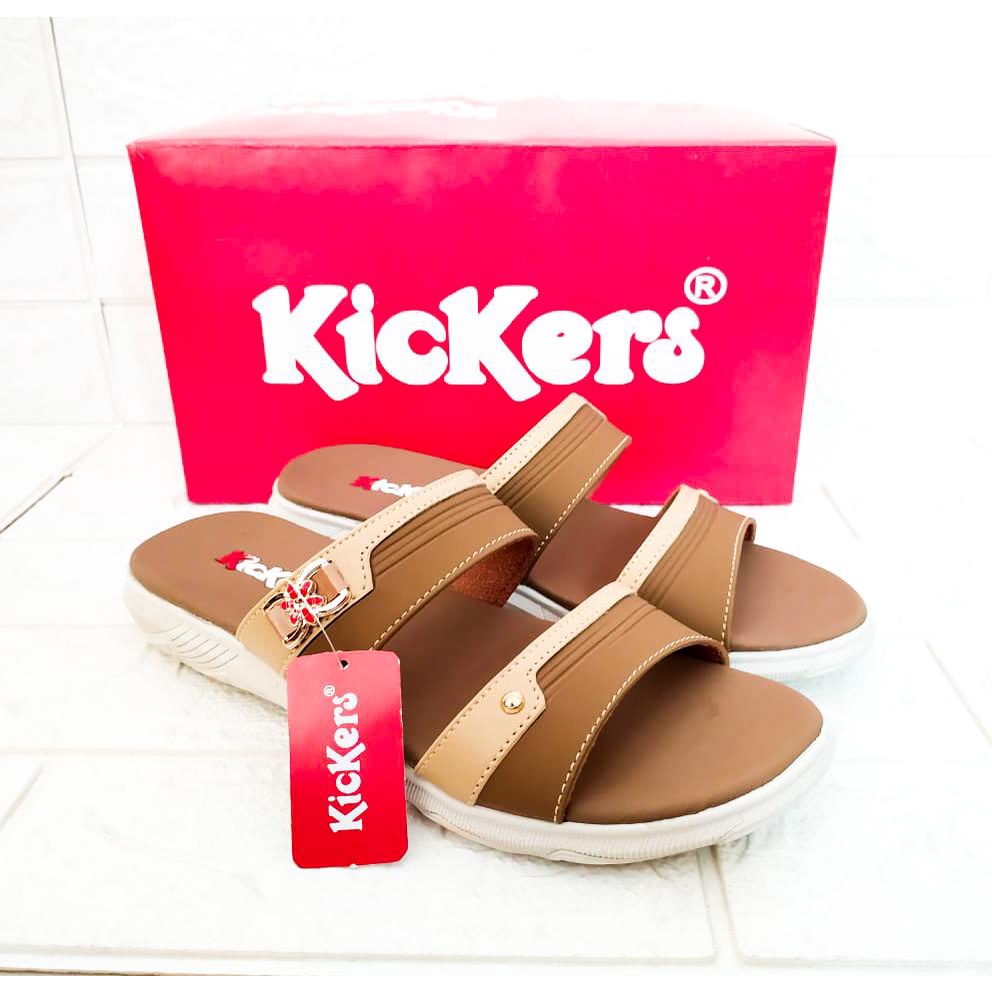 Invincible Sandal Slop Wanita Flat Teplek Terbaru Kkinian Sendal Selop Perempuan Slip Cewek Slide Ibu Pesta Kondangan-5