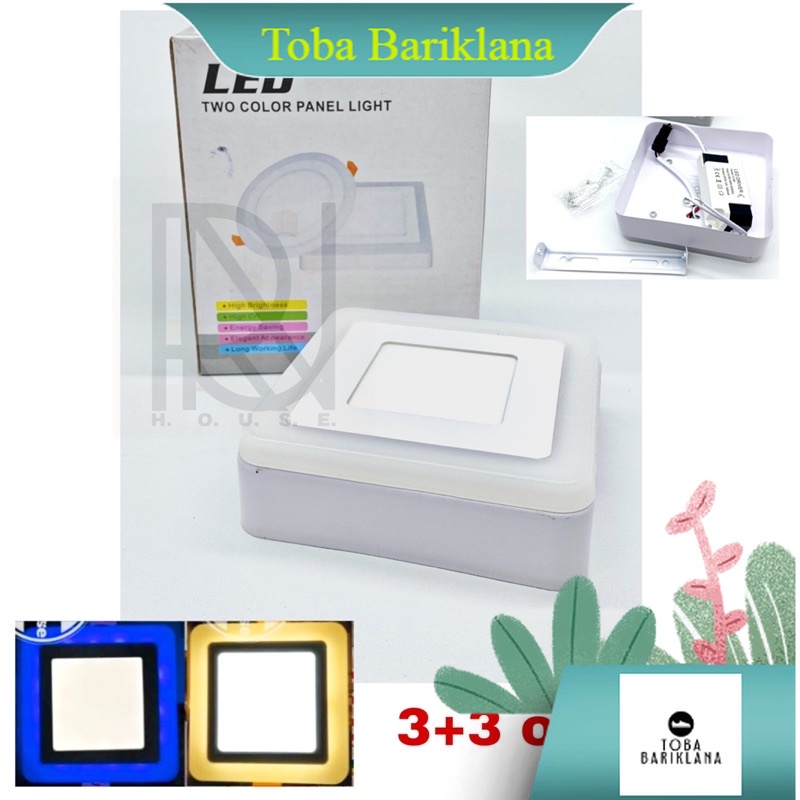 Downlight 2 Warna Kotak Outbow Led Panel OB