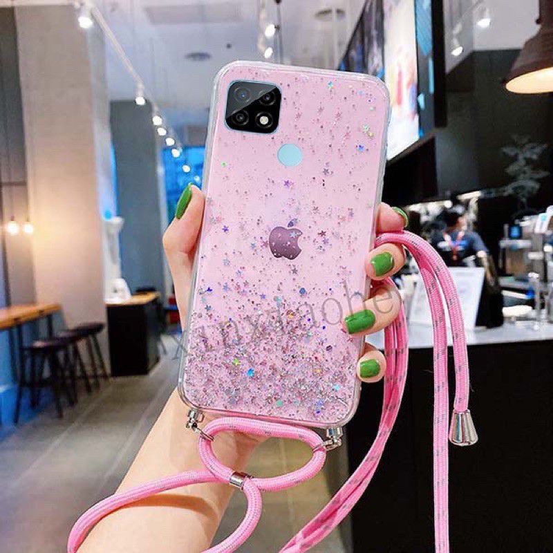 Case Tali Nagita Xiaomi Redmi 9C Lanyard Glitter Gantungan