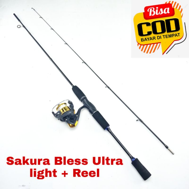 joran fiber solid padat laris murah  ul ultralight lentur satu set sakura blize 165 180 198