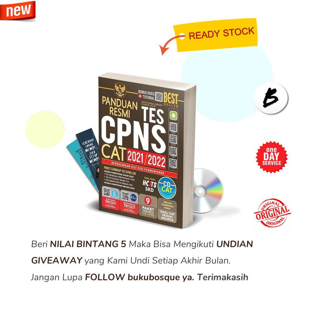 Buku Panduan Resmi Seleksi Tes CPNS CAT 2021/2022 (Plus CD) - Bintang Wahyu