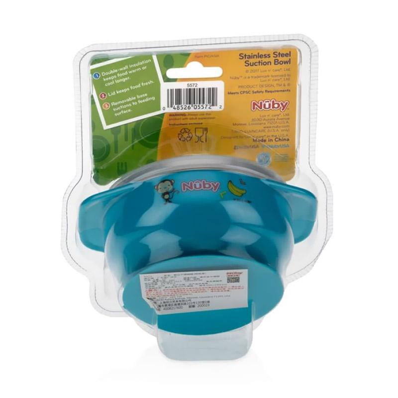 Nuby Stainless Steel Suction Bowl 6m+ (Tersedia varian warna)