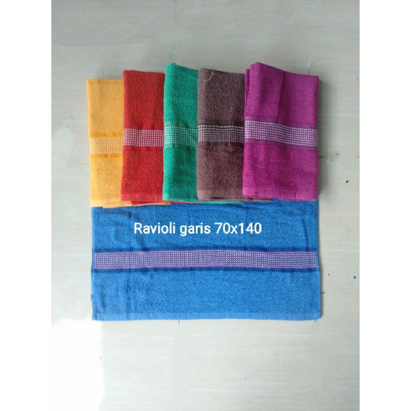 Handuk polos list 70x140