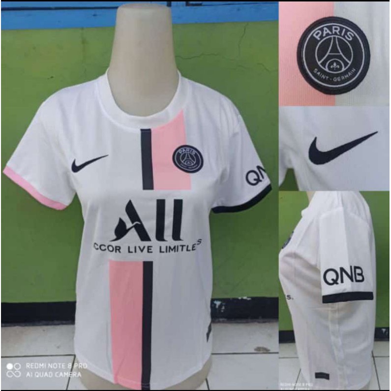 Jersey Ledies PSG Away Terbaru Untuk Perempuan 2021/2022 GO Import