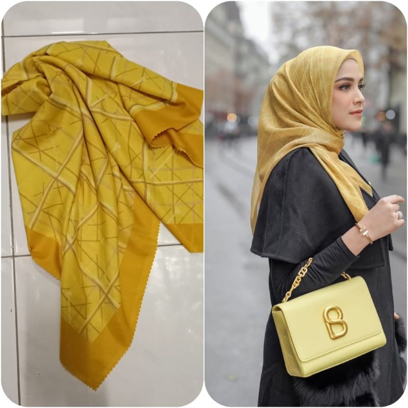 Kerudung Voal/ kerudung hijab motif Deenay kw/ Kerudung hijab polos/ Kerudung hijab bahan halus adem