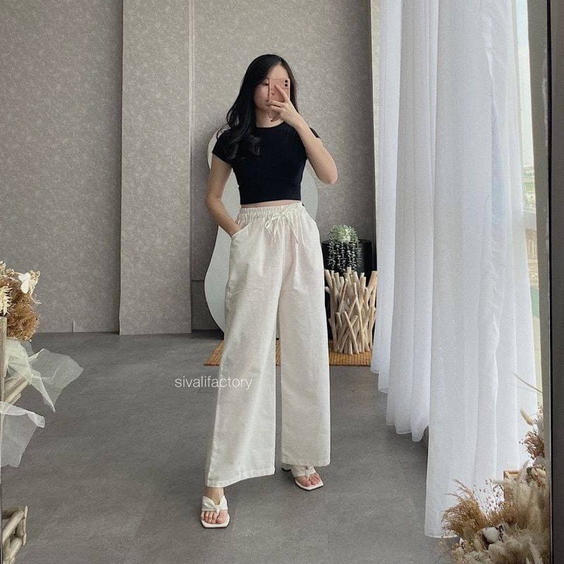 CELANA KULOT LINEN IMPORT PREMIUM WANITA | KOREAN STYLE KARET PINGGANG | CELANA MODEL KEKINIAN HITS VIRAL | MURAH TERLARIS