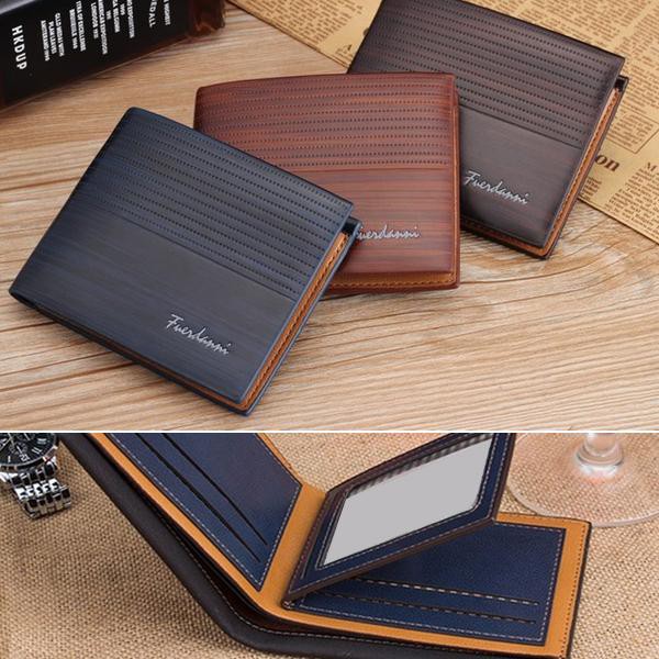 Fuerdanni Dompet Pria Fashion Import Elegan Dompet Kartu Dompet Lipat 6 Slot Kartu