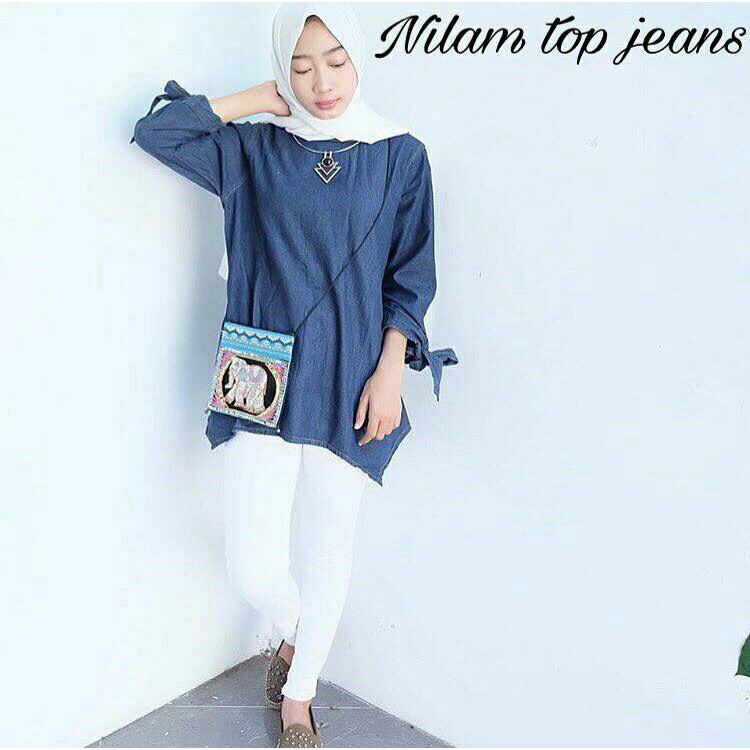 casual denim hijab