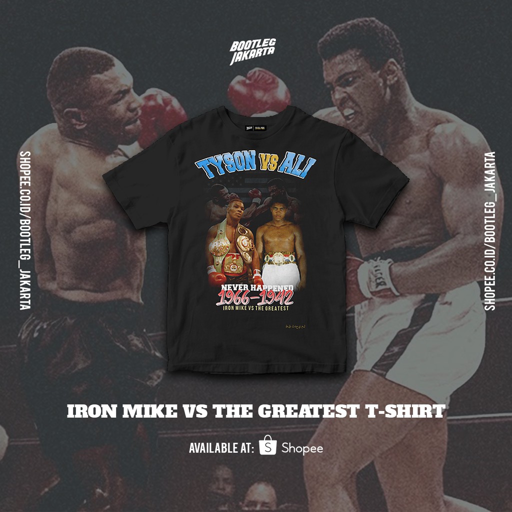 Kaos Vintage Bootleg MIKE TYSON VS MUHAMMAD ALI