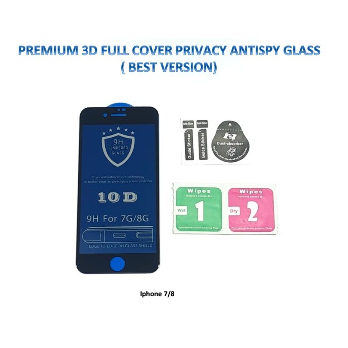 Iphone 6 6 PLUS  / 7 / 8  PLUS / SE 2020 / XR / X / XS MAX / 11 11 PRO MAX  3D FULL Privacy Antispy Temperd Glass