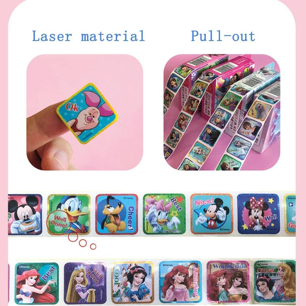 [Elegan] Stiker Lucu 200Pcs/Box Princess Removable Sofia Kartun Paster