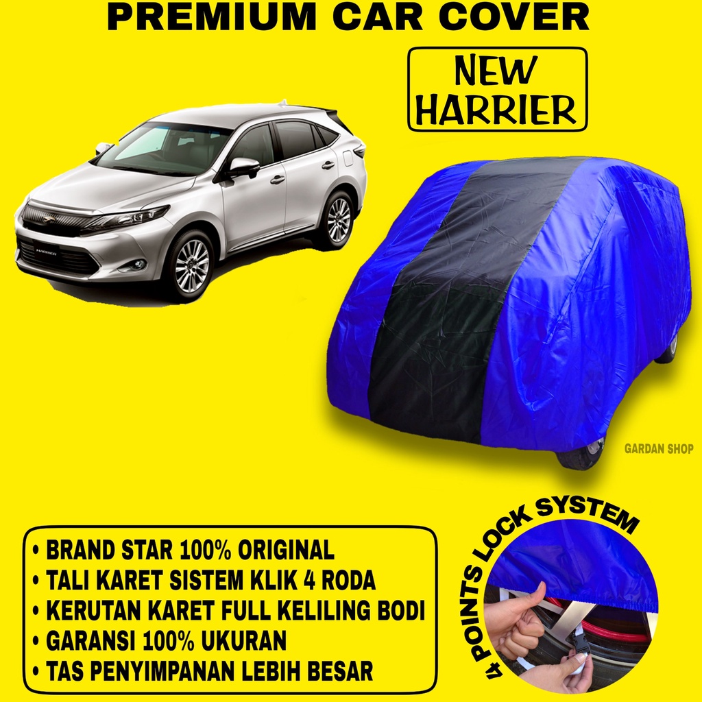 Body Cover NEW HARRIER BIRU HITAM Penutup Bodi Mobil New Harrier Waterproof PREMIUM