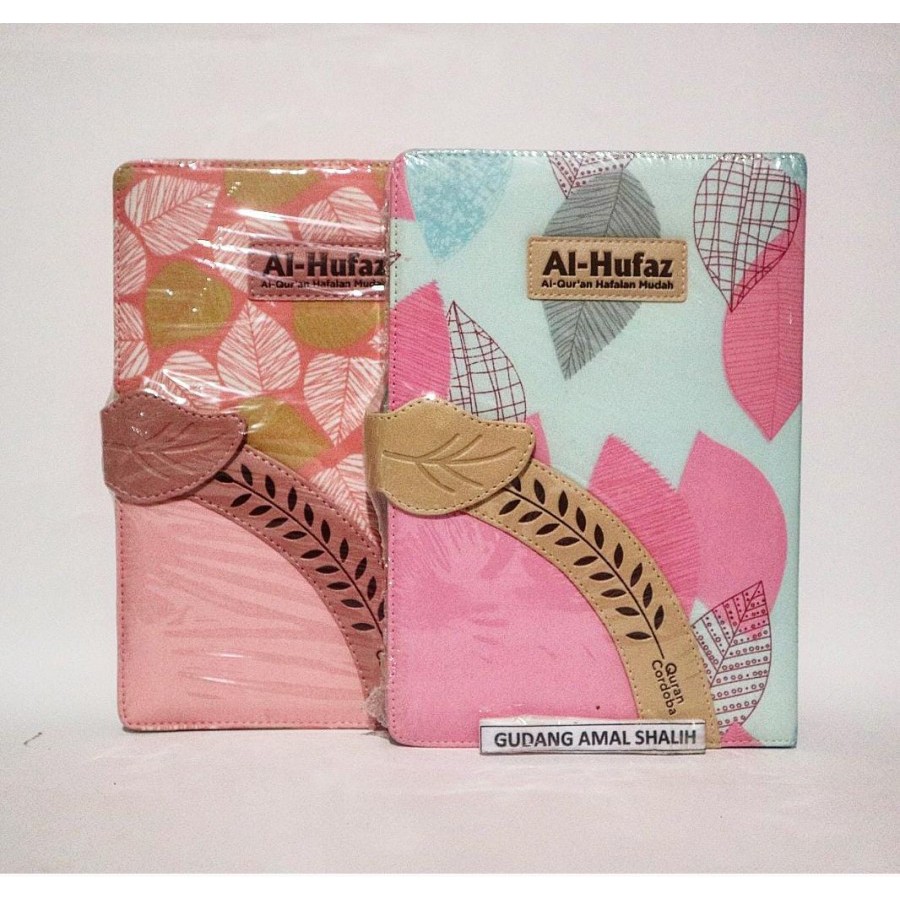 ( BISA CUSTOM CETAK NAMA ) Al Quran Al Hufaz Jaket KAIN Magnet Motif Daun Muslimah - Cordoba