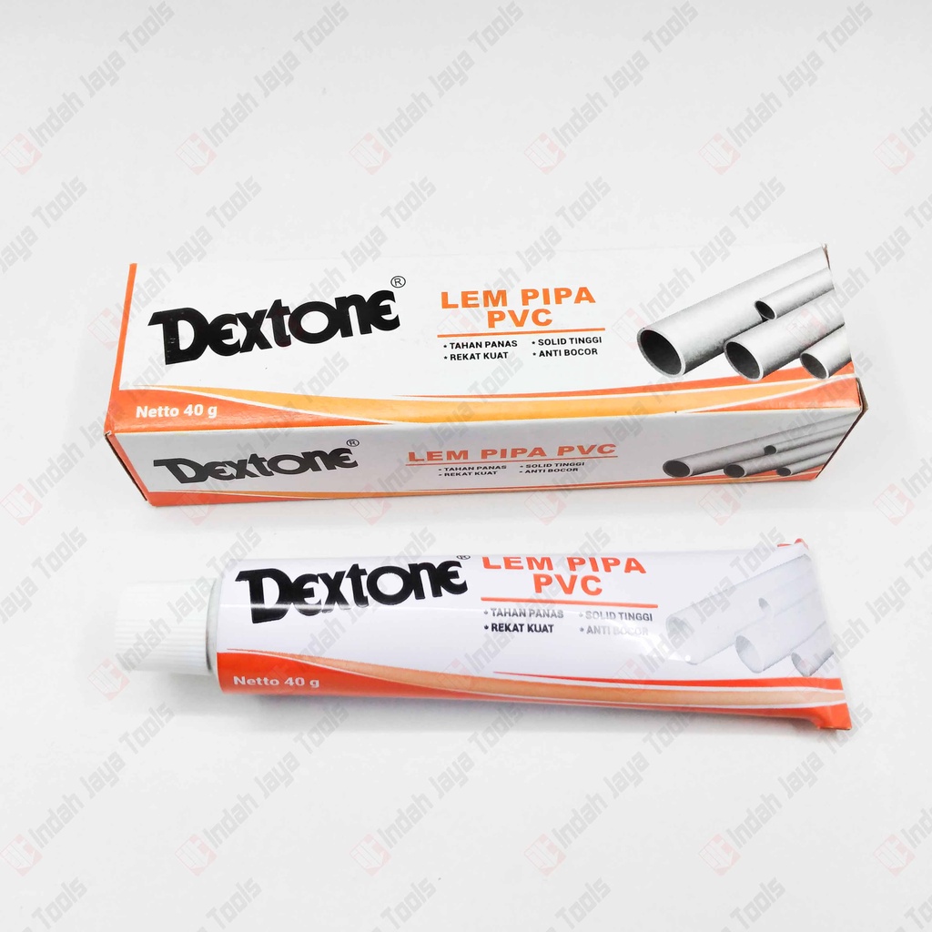 DEXTONE LEM PIPA PVC 40 GRAM - Lem Paralon Pralon Talang Kran Talang