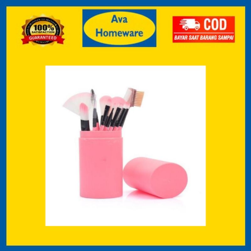 Set Kuas Make Up 12 in 1 – AC 129 – Alat peralatan paket brush tas make up makeup set kosmetik lengk