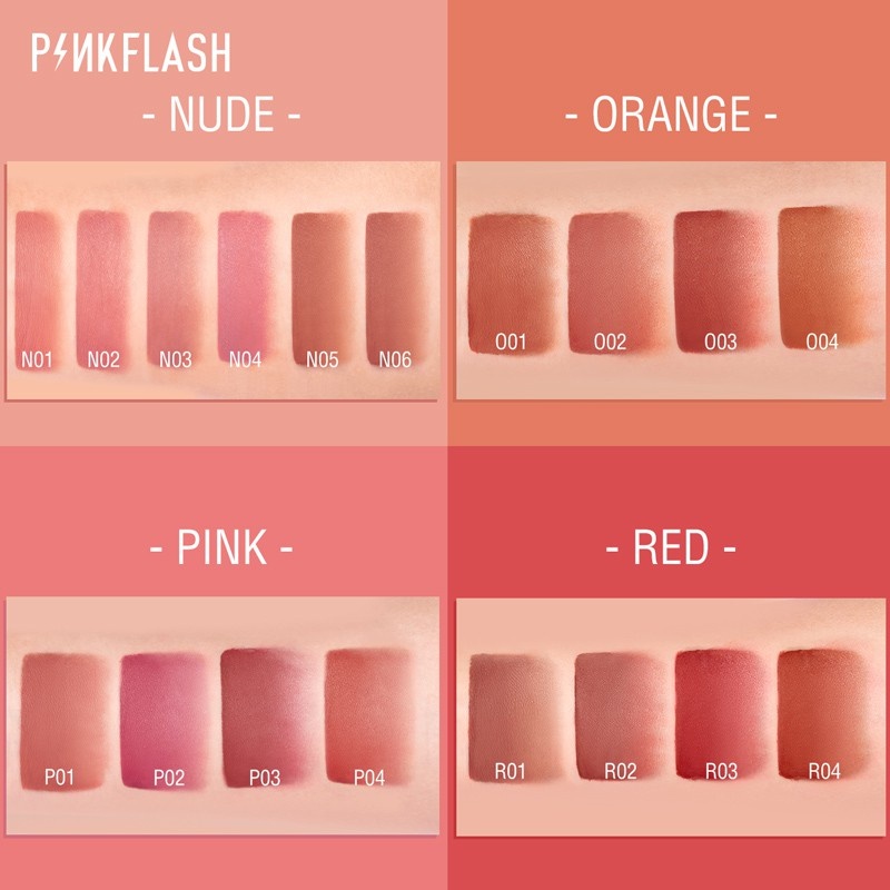 ( ORIGINAL ) PinkFlash Ohmykiss Lipstick Matte Lembut Tahan Lama Melembabkan Dengan 14 Warna Cantik