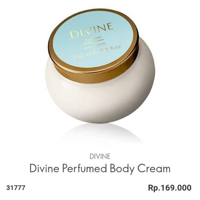 PARFUM BODY CREAM ORIFLAME DIVINE ORIGINAL