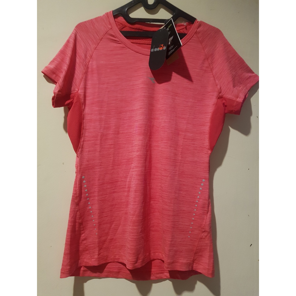 kaos olahraga wanita baju murah diadora original BARU sz M PINK bs lari diskon ya sis KO2Q