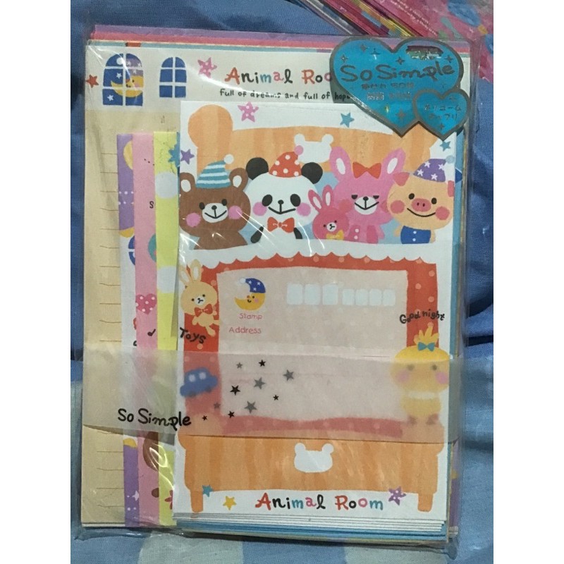 

PANDA BEAR RABBIT BUNNY PIGGIE LETTER SET KERTAS SURAT MADE IN JAPAN JEPANG IMPORTED MEMO STICKY NOTE NOTEPAD STATIONERY