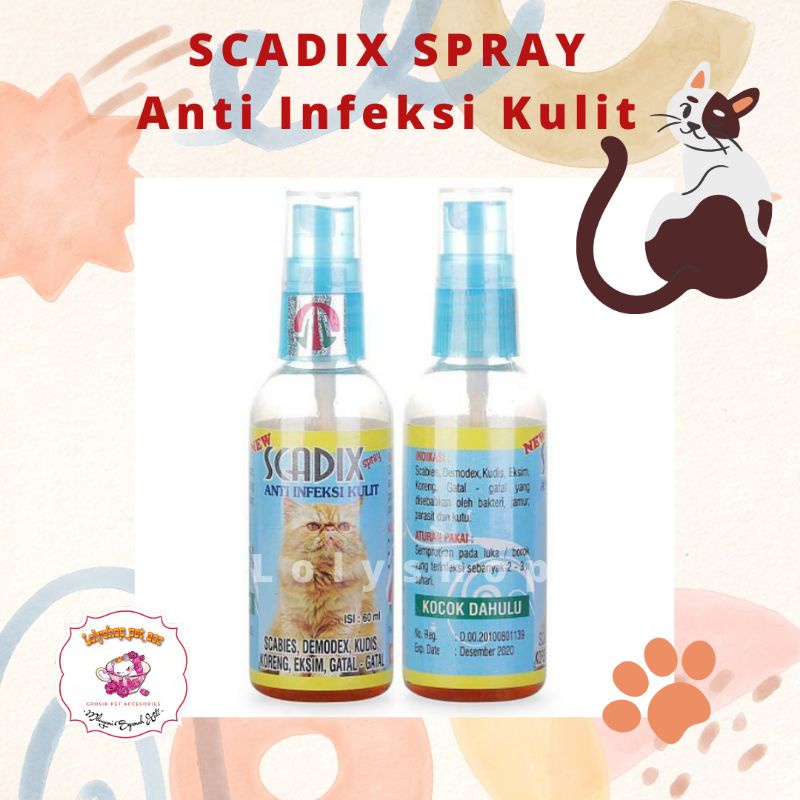 SCADIX CAT SPRAY OBAT SCABIES,KUDIS,LUKA PADA KUCING