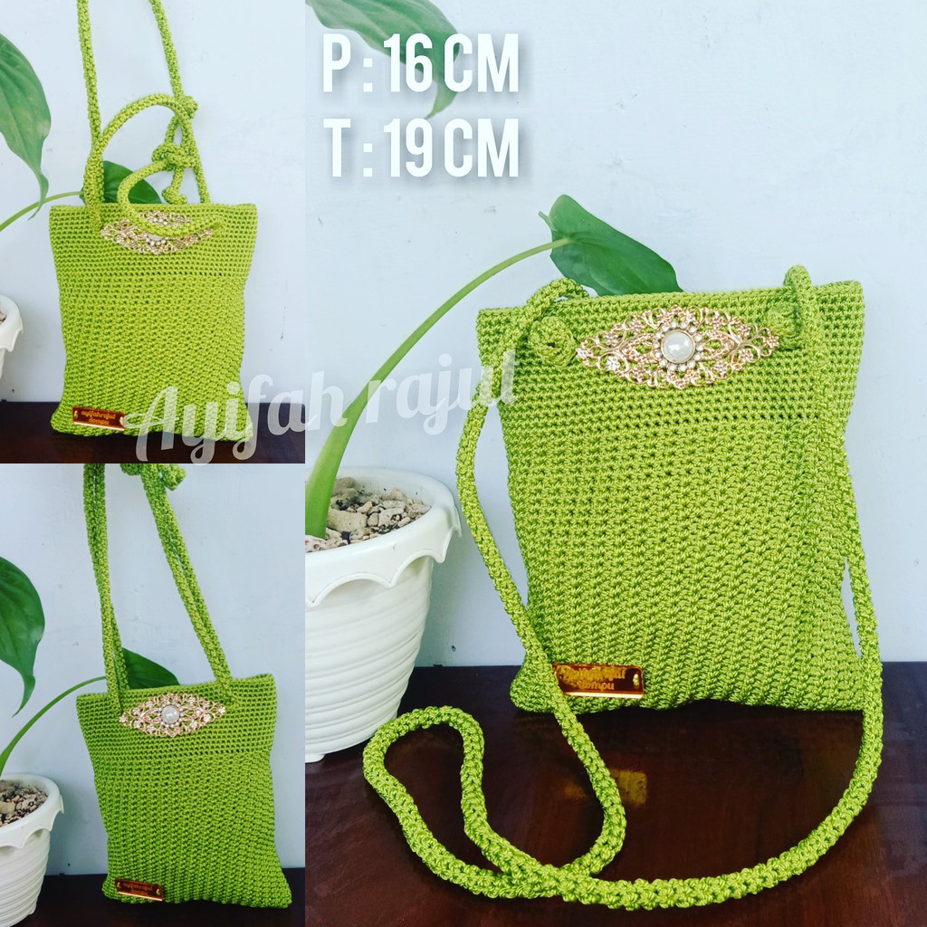 tas rajut/tas pesta/tote bag/shoulder bag/tas pesta rajut