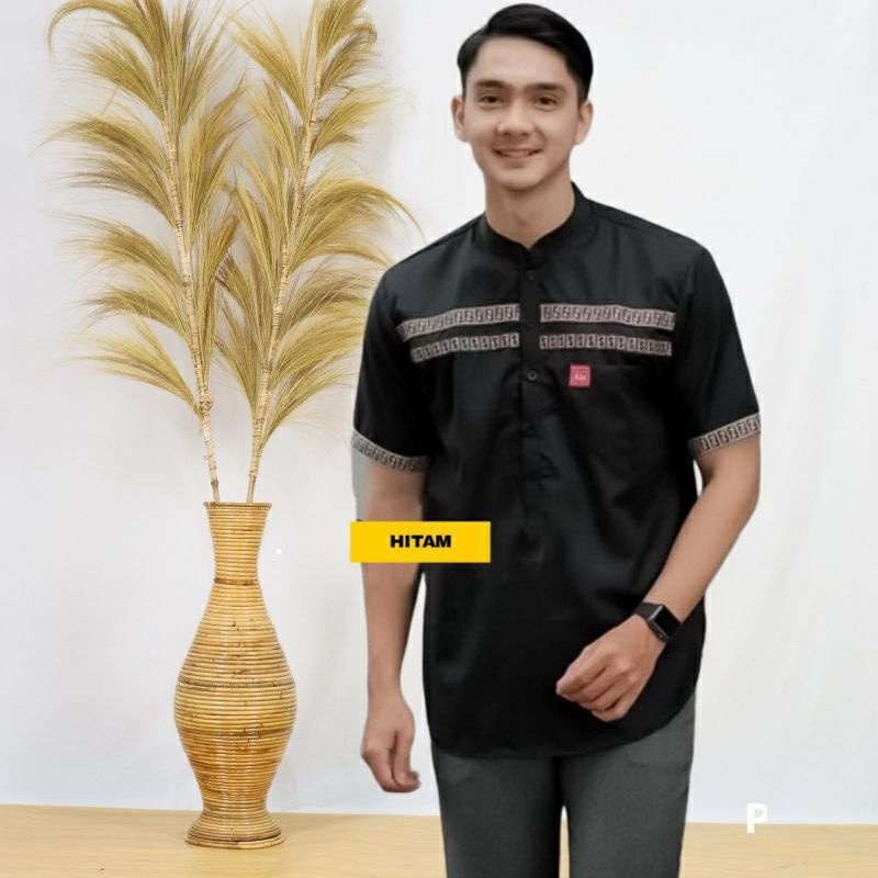 Koko Kurta Toyobo FF Lengan Pendek Model Terbaru Bahan Katun Adem Di pakai Model Kekinian