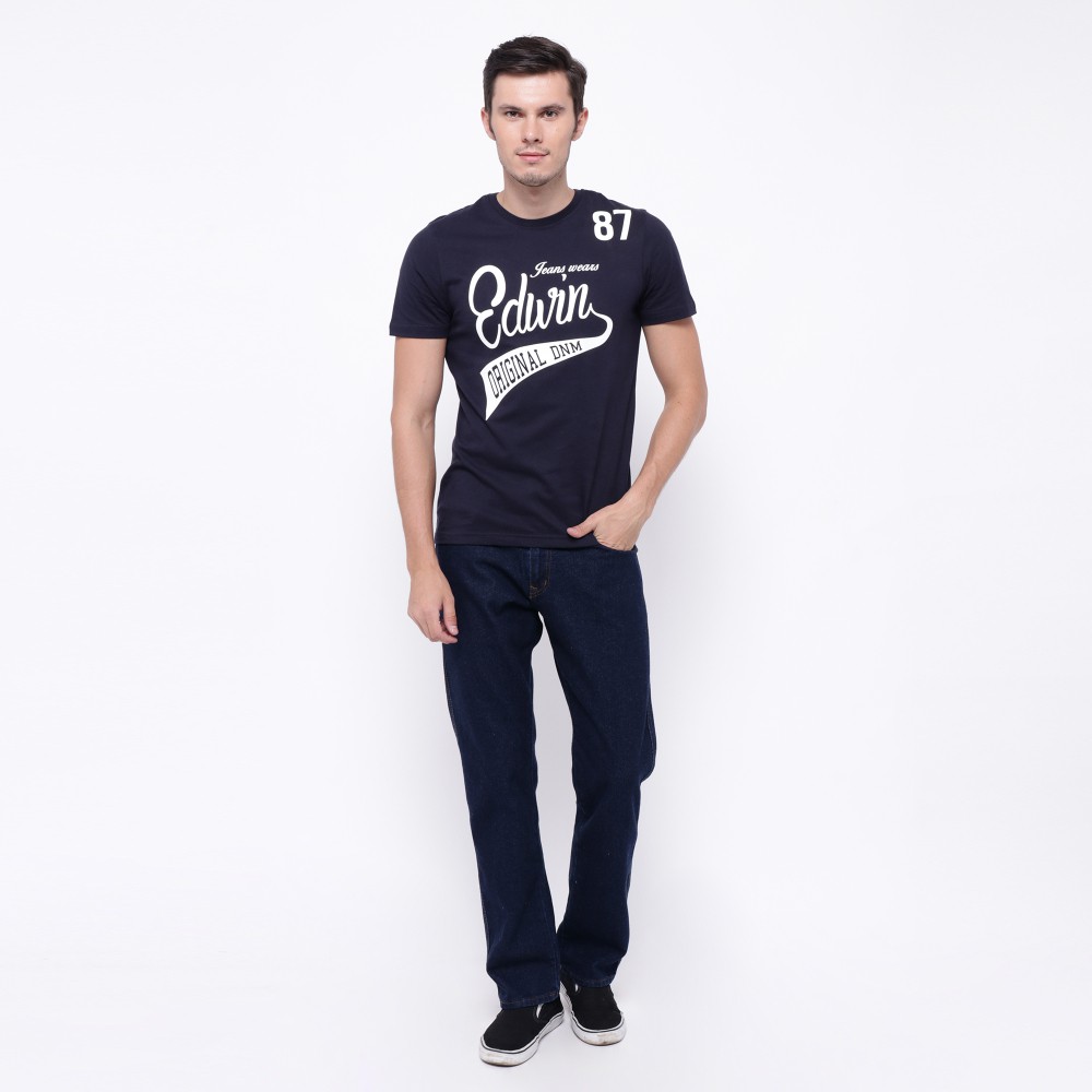 Edwin Celana Jeans  Vegas 05 Reguler Fit Pria Panjang Dark Blue