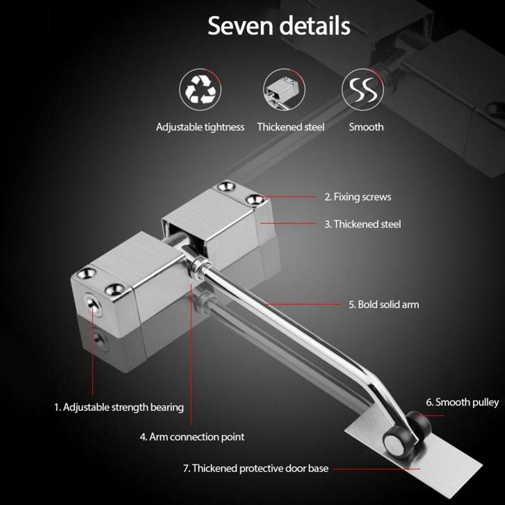 [Elegan] Door Closer Door Stopper Peringkat Api Otomatis Musim Semi Bagian Furniture Paduan Aluminium Penyangga Door Closer Perbaikan Rumah