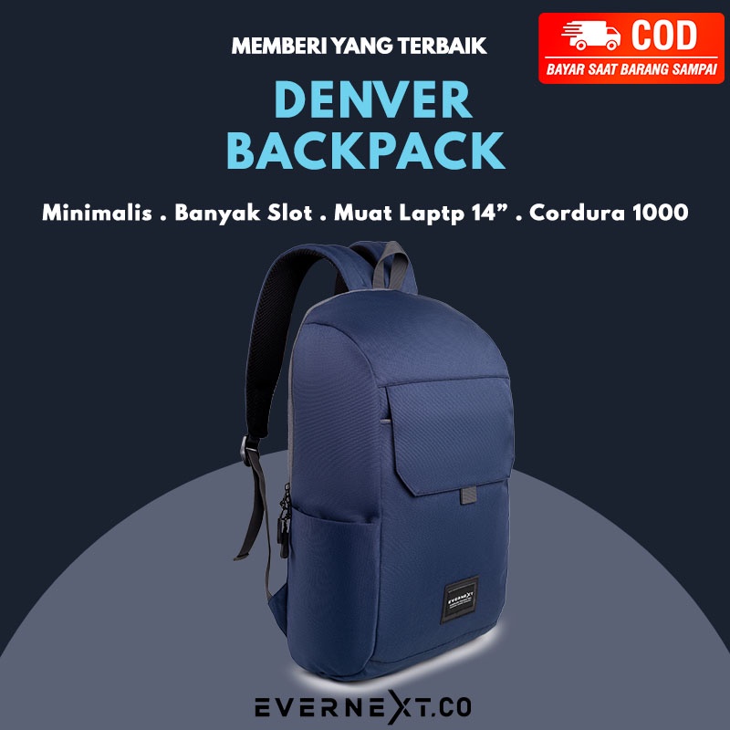 Tas  Punggung Laptop DENVER Ransel 13&quot; Macbook Cordura Tas Kerja Kuliah Kantor Kampus Jalan Mini Ransel