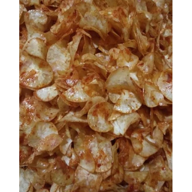 

Keripik singkong pedas manis/camilan/
