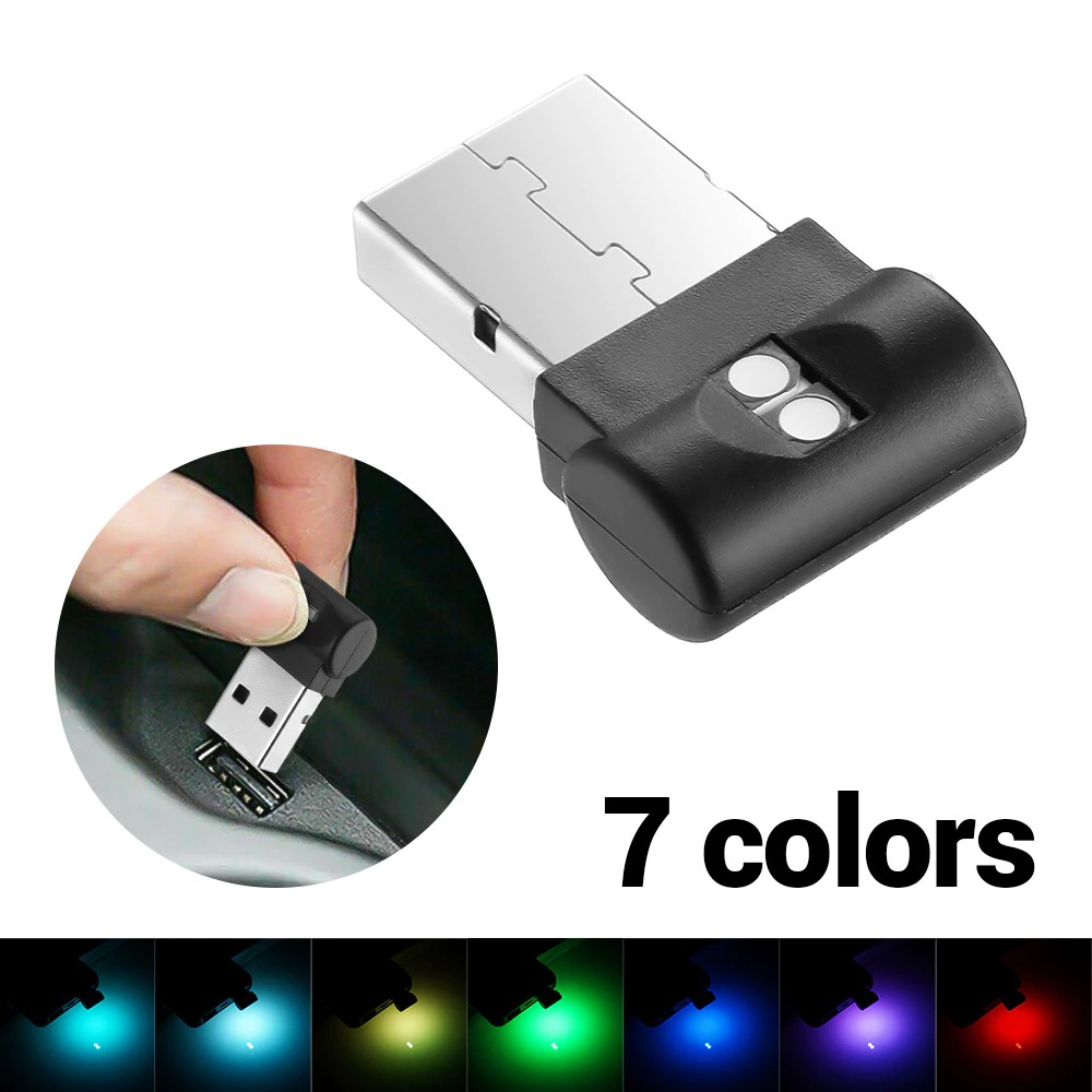 Lampu LED RGB Mini USB Car Light Interior Mood Light - IS504