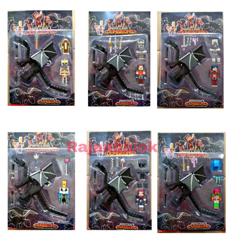 Mine craft mainan Action Figure Minecraft Dungeons Dragon