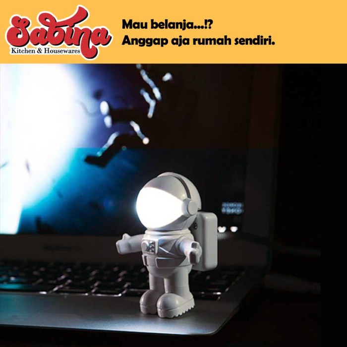 Eshoo Lampu LED USB Night Light Lamp Flexible Spaceman Astronaut - X01