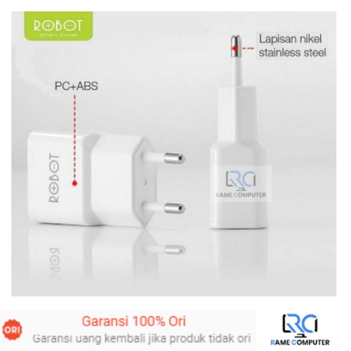 Charger ROBOT RT-K4 35 Pcs 1 Toples ORIGINAL ADAPTER / ADAPTOR USB 5V 1A