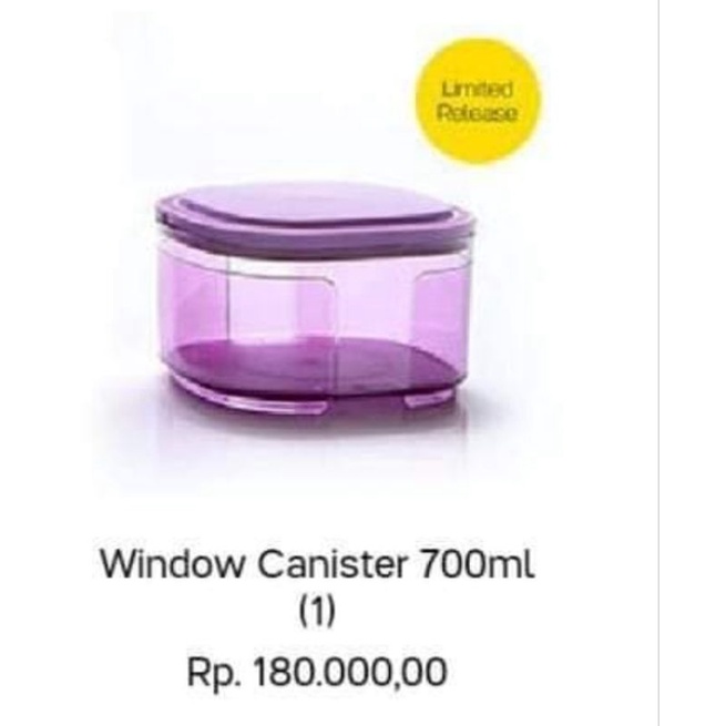 WINDOW CANISTER TUPPERWARE UNGU 700 ML