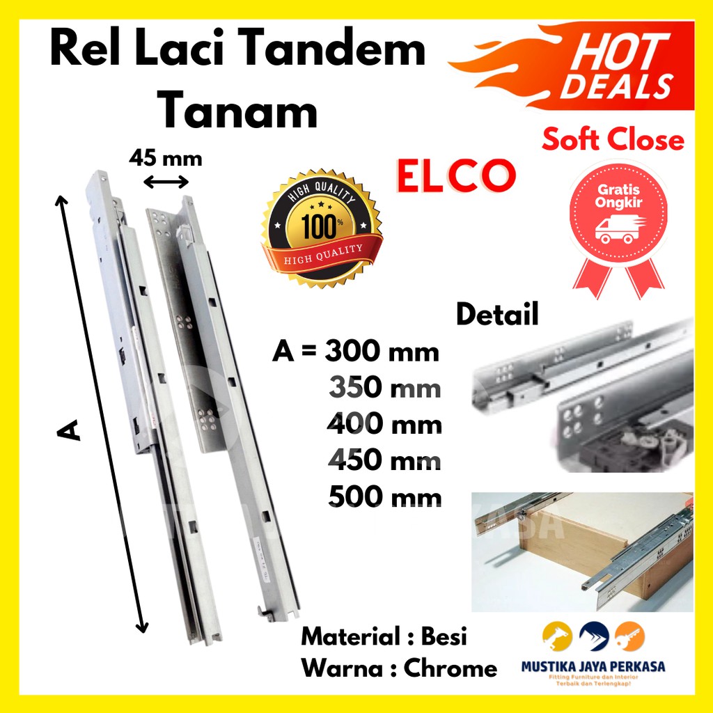 Rel Tandem Tanam Elco Rel Laci Besi Bukan Rel Laci Double