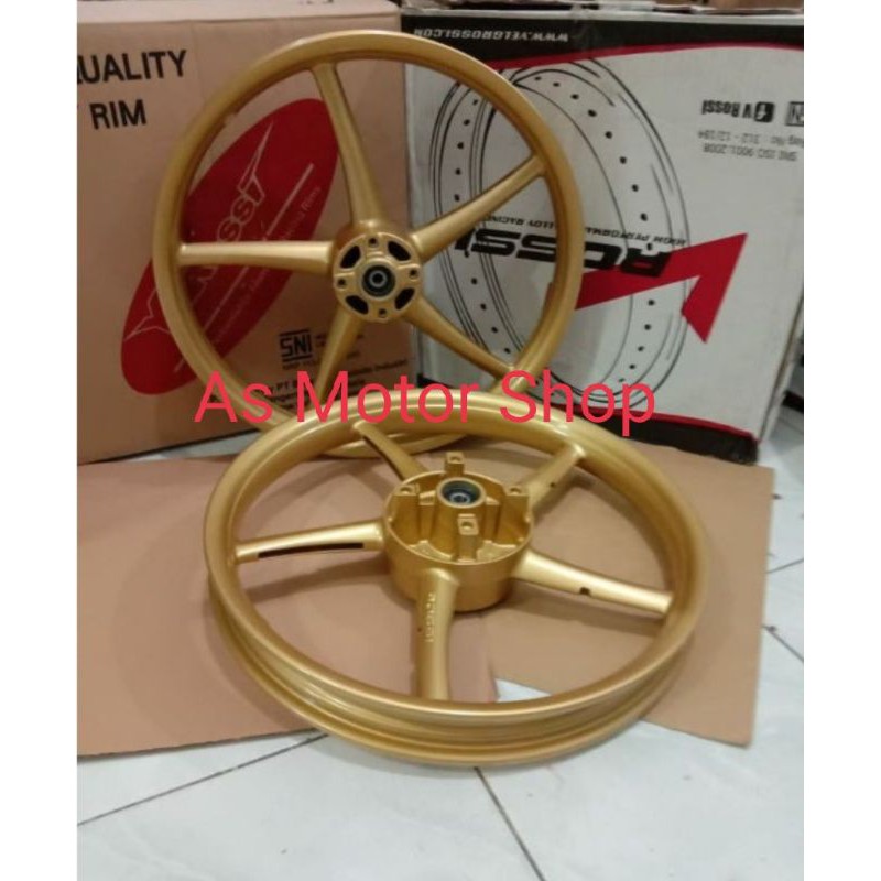 VELG RACING SET MODEL RCB MEREK ROSSI UKURAN LEBAR 160 - 160 RING 17 JUPITER MX NEW
