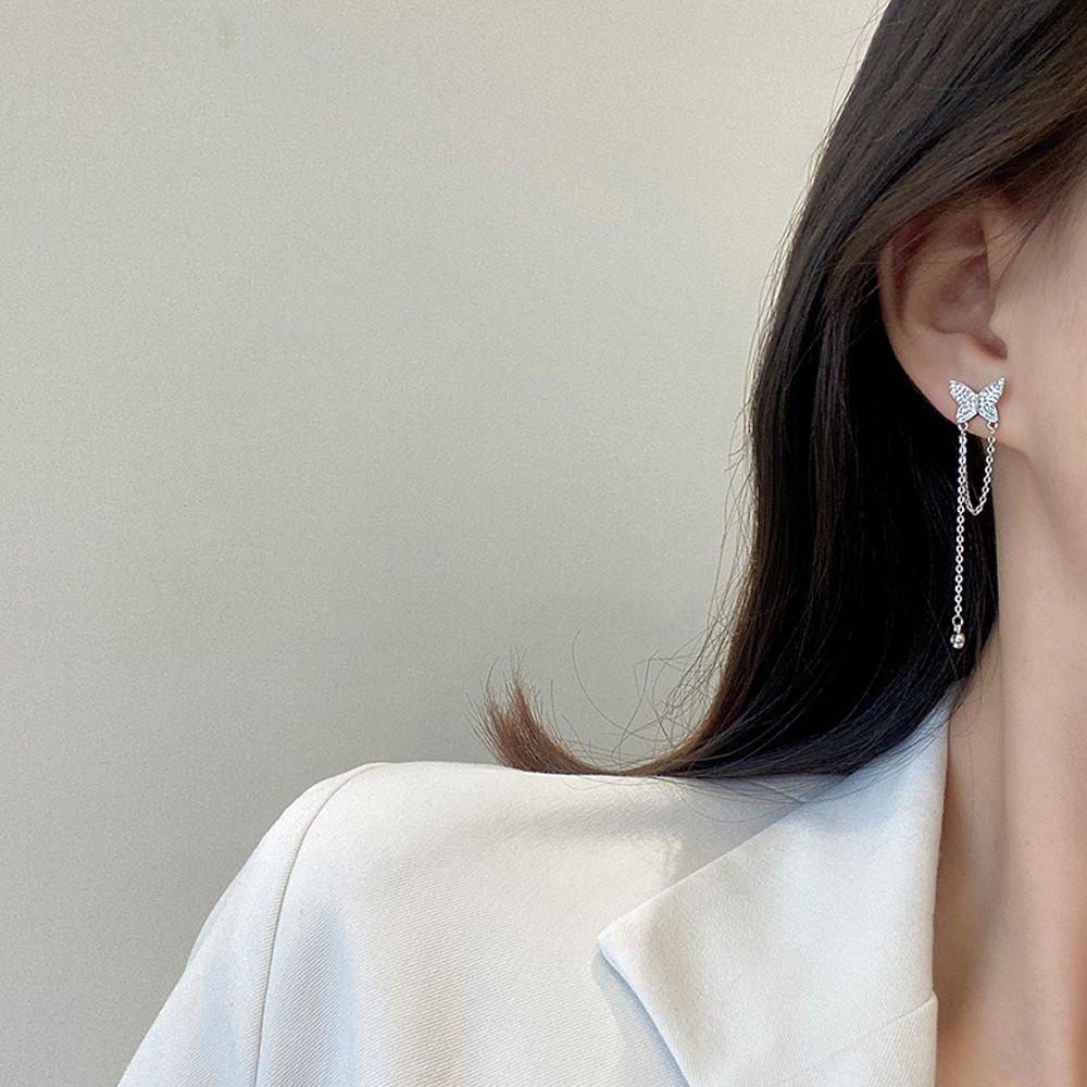 MXBEAUTY Wanita Anting Trendi Vintage Manis Keren Temperamen Kristal Perhiasan Fashion