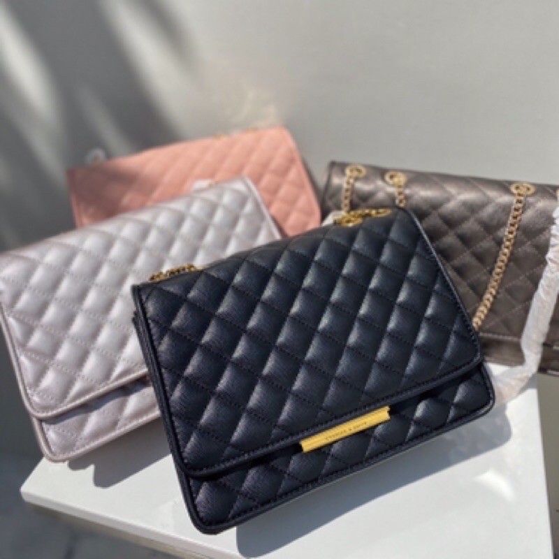 Charles and keith quilted shoulder bag